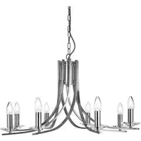 Ascona 8-Light Pendant Light - Satin Silver, Glass