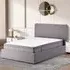 Ascot Double Ottoman Bed with Storage - Grey, Fabric