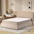 Ascot Double Ottoman Bed with Storage - Stone, Fabric