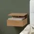 Ashanti Wall Hung Bedside Cabinet - Matt Oak