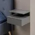 Ashanti Wall Hung Bedside Cabinet with Drawer - Grey