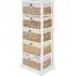 Ashbile 5 Basket Storage Chest - White, Acacia Wood