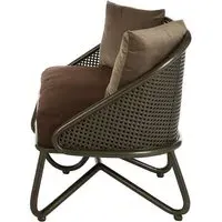 Ashbling 2-Seater Leather Sofa with Curved Legs - Brown