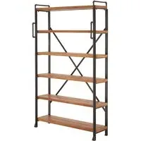 Ashbling 5-Tier Shelving Unit - Natural, Black