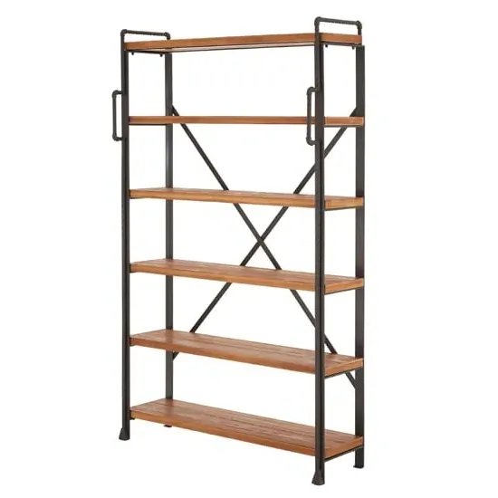 Ashbling 5-Tier Shelving Unit - Natural, Black