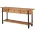 Ashbling Console Table with 3 Drawers - Natural, Fir Wood