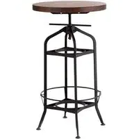 Ashbling Height Adjustable Bar Table - Natural, Walnut