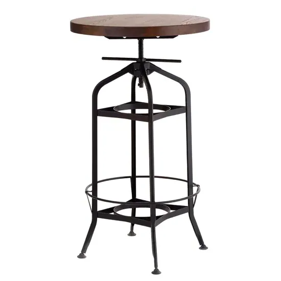 Ashbling Height Adjustable Bar Table - Natural, Walnut
