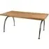 Ashbling Rectangular Dining Table with Curved Legs - Natural, Elm