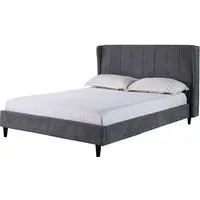 Ashburton Double Bed - Dark Grey, Velvet