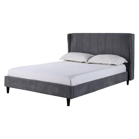 Ashburton Double Bed - Dark Grey, Velvet