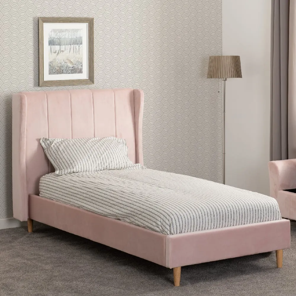 Ashburton Single Bed - Pink, Velvet image
