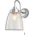 Ashbury Wall Light with Pull Switch - Clear, Chrome