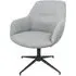 Asheboro Swivel Bedroom Chair with Metal Legs - Grey, Fabric