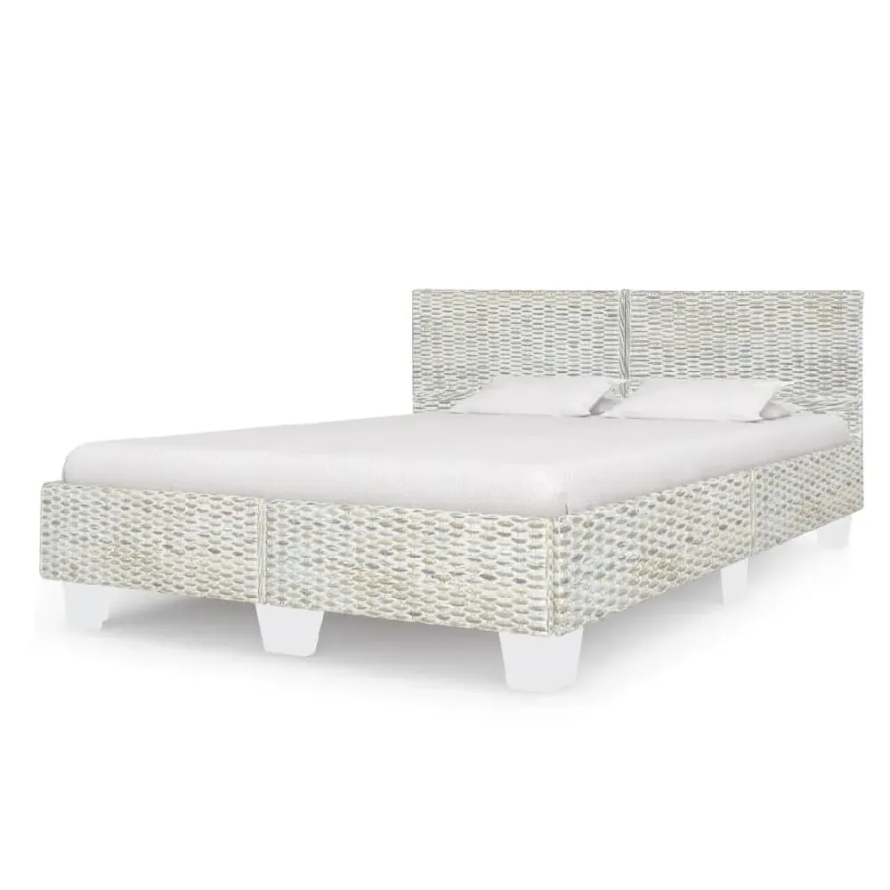 Asheville Double Bed Frame - Grey Natural, Rattan