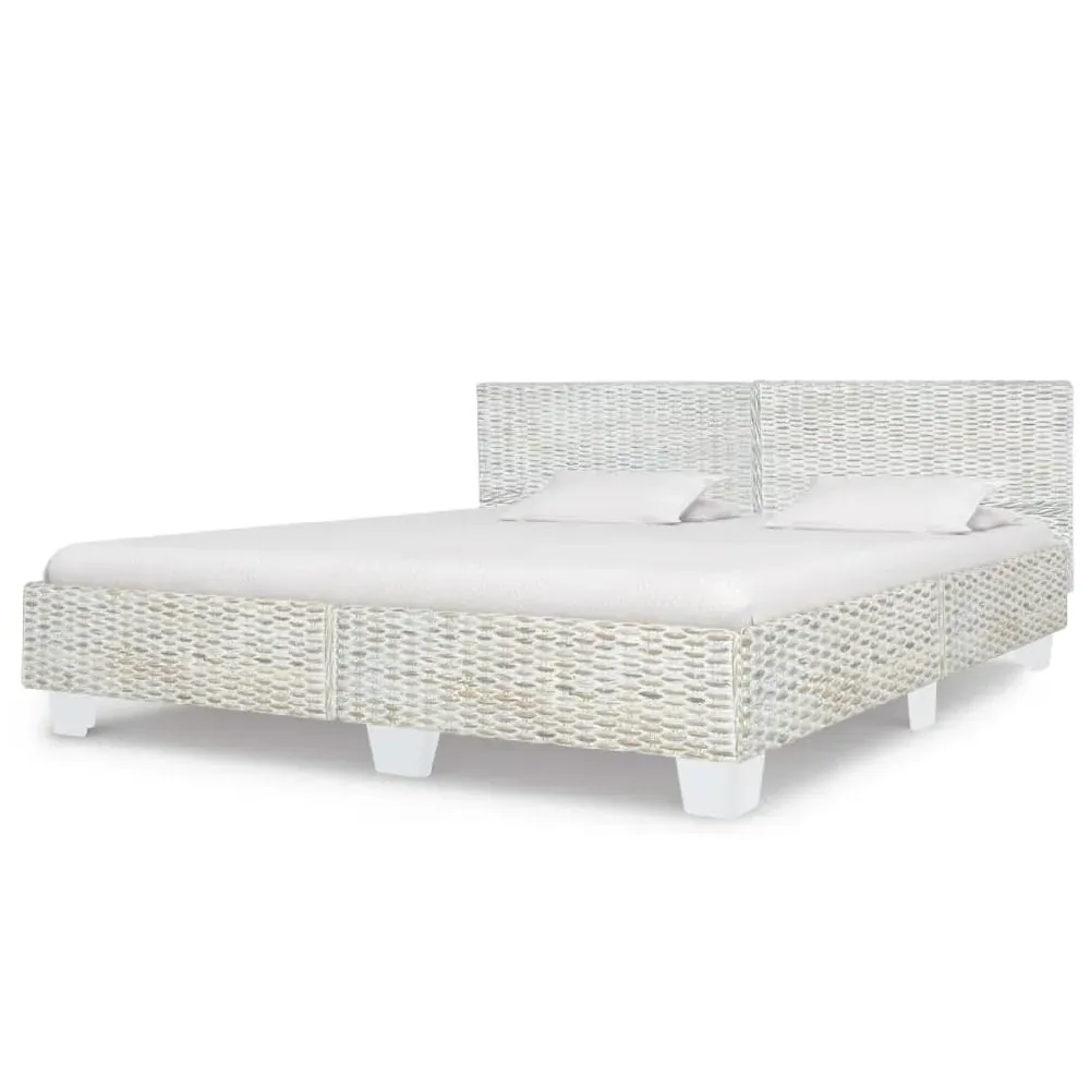 Asheville Super King Size Bed Frame - Grey Natural, Rattan image