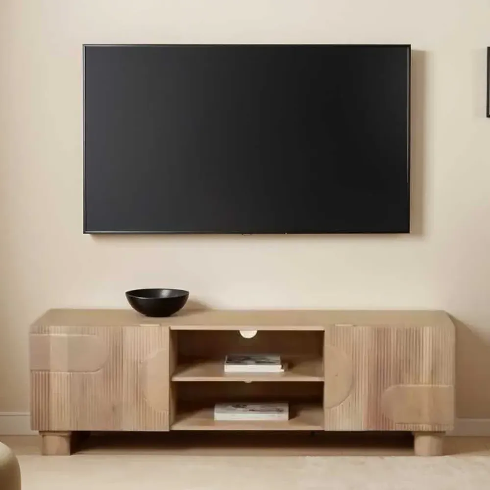 Ashford 2-Door TV Stand - Natural, Mango Wood product