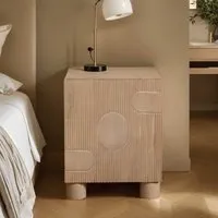 Ashford Bedside Cabinet with 1 Door - Natural, Mango Wood alternate view