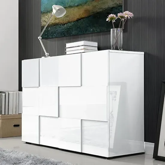 Aspen 2-Door Highboard High Gloss - White product