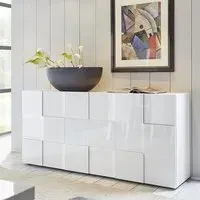 Aspen 3-Door Sideboard - White, High Gloss