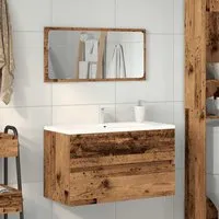 Assago 2 Piece Bathroom Furniture Set - Brown Oak