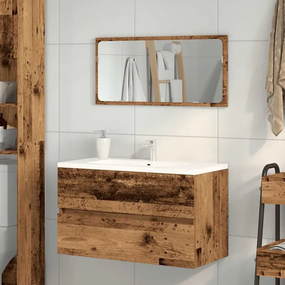 Assago 2 Piece Bathroom Furniture Set - Brown Oak