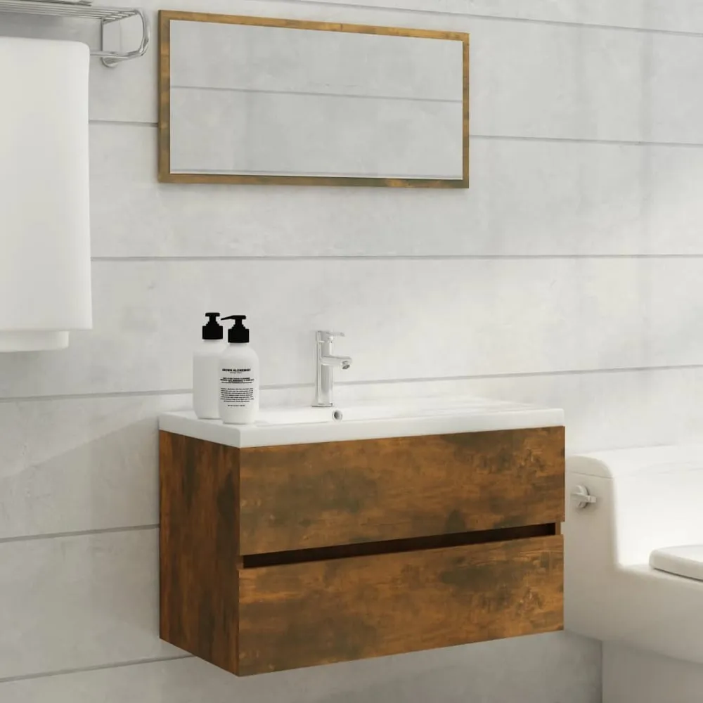 Assago 2 Piece Bathroom Furniture Set - Smoked Oak