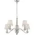 Astaire 5 Light Ceiling Pendant - Satin Nickel, Cotton