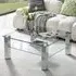 Aston Square Glass Coffee Table with Chrome Legs - Clear