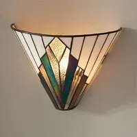 Astoria Tiffany Glass Wall Light - Dark Bronze