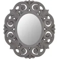 Astoya Scroll Wall Mirror - Antique Grey