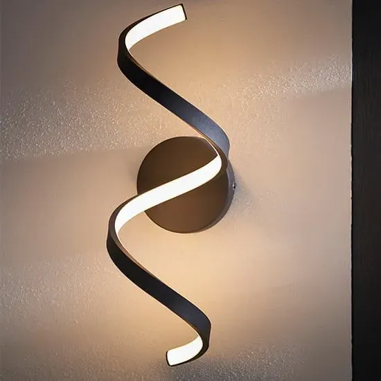 Astral LED Metal Wall Light - Textured Black