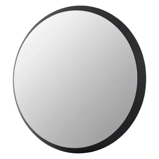 Athens Large Round Wall Mirror - Black