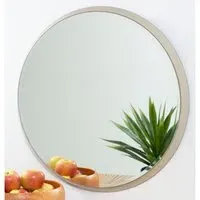 Athens Large Round Wall Mirror - Silver