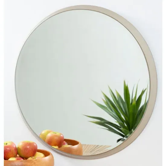 Athens Large Round Wall Mirror - Silver