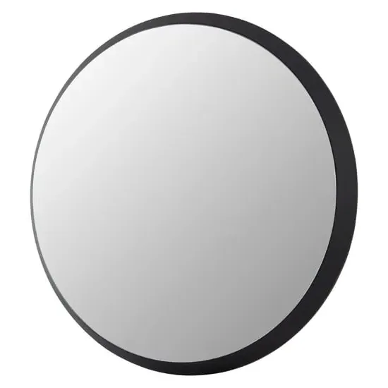 Athens Medium Round Wall Mirror - Black