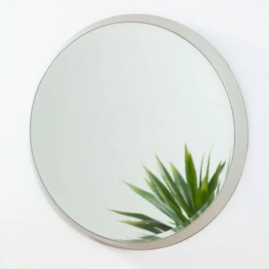 Athens Medium Round Wall Mirror - Silver