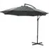 Athine Round Parasol - Dark Grey, Polyester