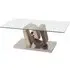 Atlanta Glass Coffee Table with Steel Base - Clear, Wood