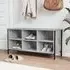 Atlanta Shoe Storage Bench 6 Compartments - Grey, Sonoma Oak
