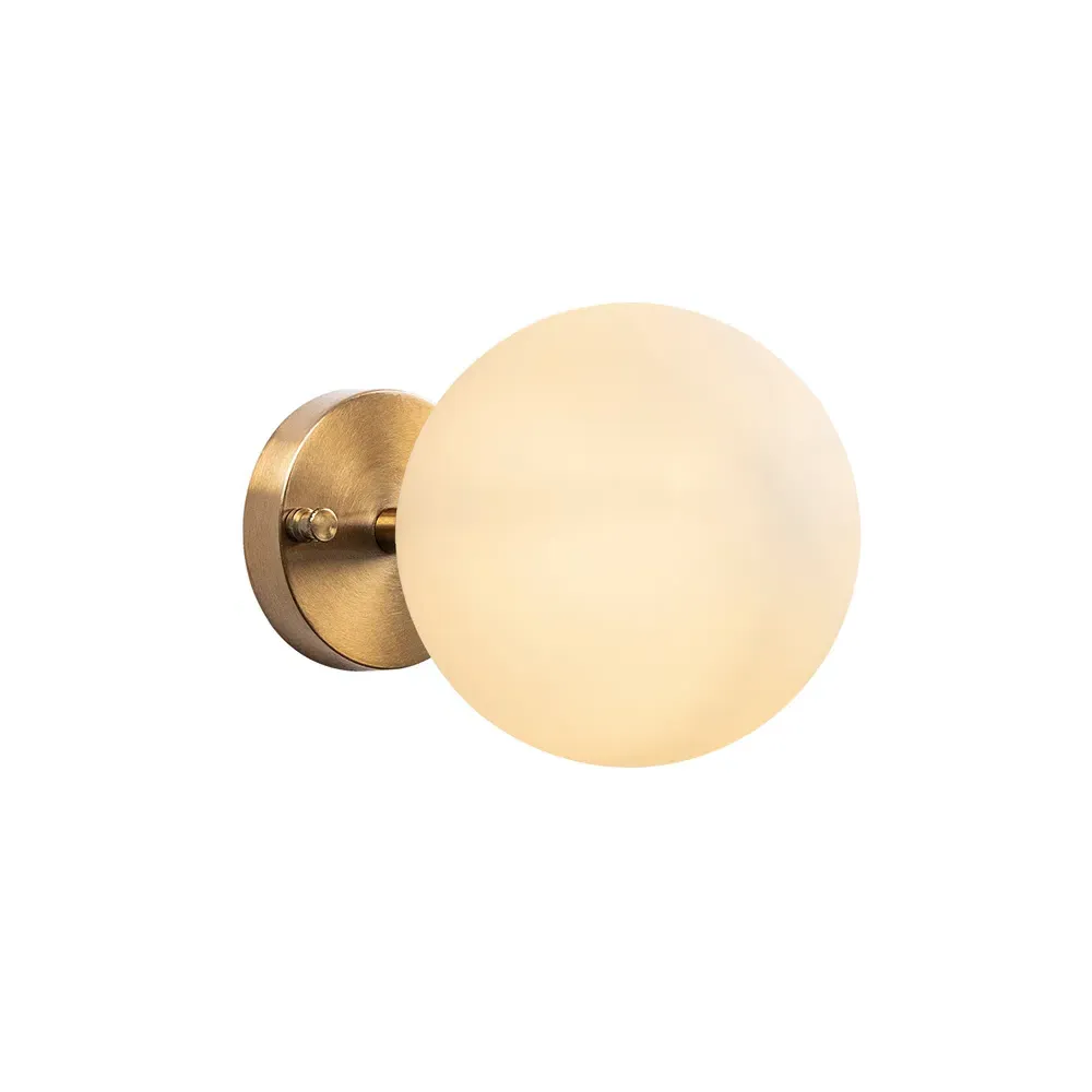 Atmaca Wall Light with Glass Shade - Cream, Metal product