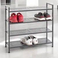 Atmore 4-Shelf Metal Shoe Rack - Anthracite alternate view