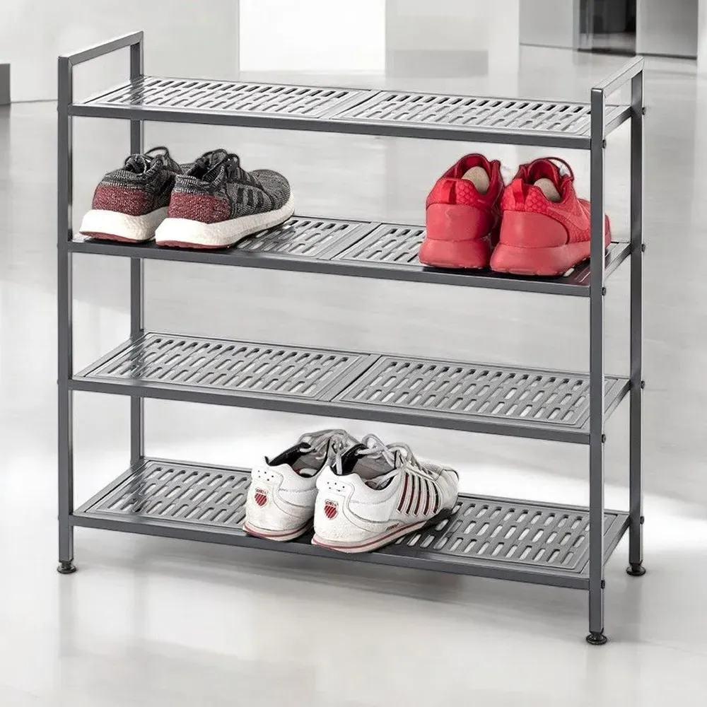 Atmore 4-Shelf Metal Shoe Rack - Anthracite product