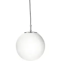 Atom Large Opal Glass Ceiling Pendant Light - Silver