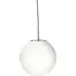 Atom Large Opal Glass Ceiling Pendant Light - Silver