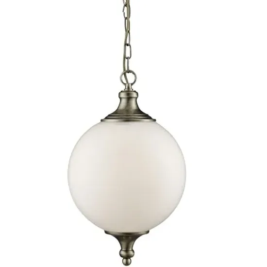 Atom Pendant Light - Antique Brass, Opal Glass image