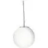 Atom Small Opal Glass Ceiling Pendant Light - Silver