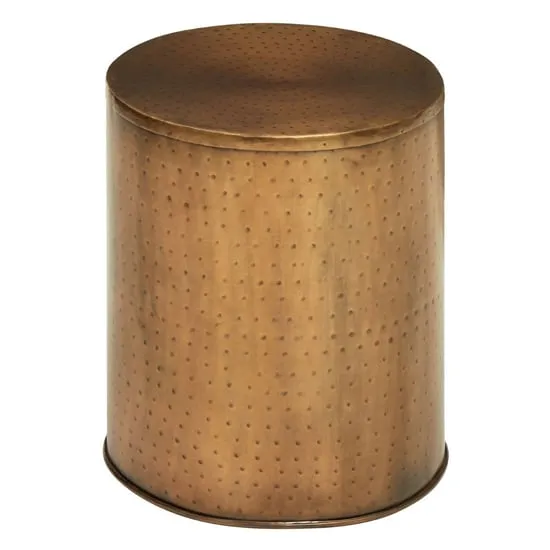 Atria Round Metal Side Table - Brass