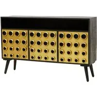 Atria Sideboard with 3 Doors - Black, Mango Wood