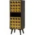 Atria Tall Storage Cabinet with 2 Doors - Black, Mango Wood